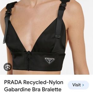 Prada Recycled-Nylon Gabardine Bra Bralette